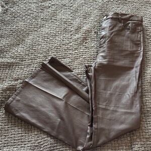 Stylish Brown Pants faux leather
